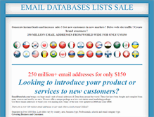 Tablet Screenshot of emaildatasale.com